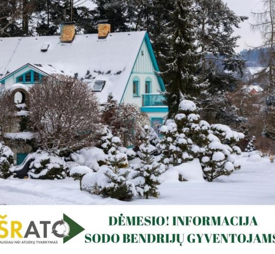 Informacija individualių valdų sodo bendrijų gyventojams